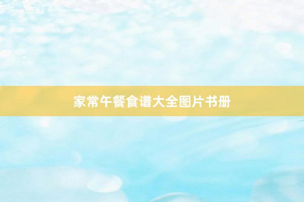 家常午餐食谱大全图片书册